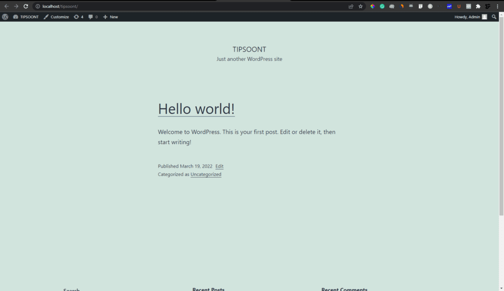 Install WordPress on Xampp
