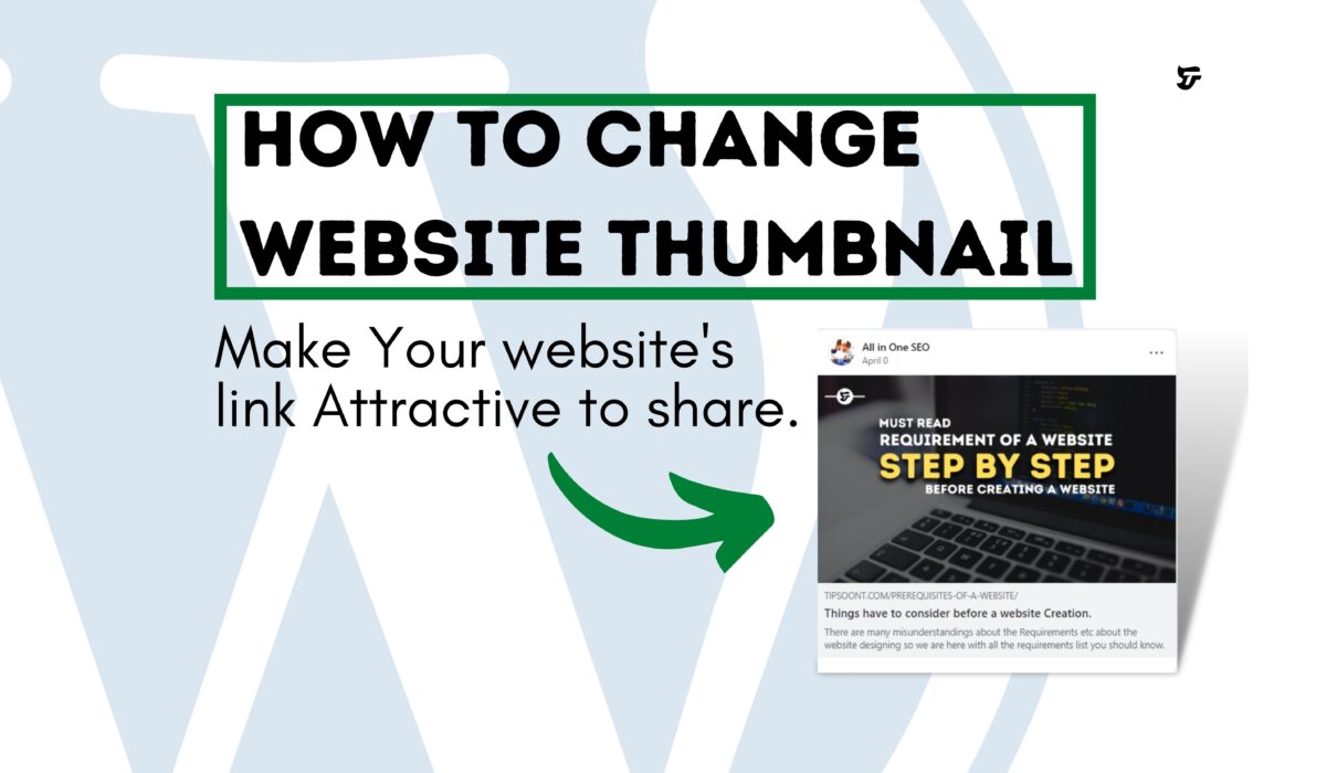 How to change website thumbnail on WordPress