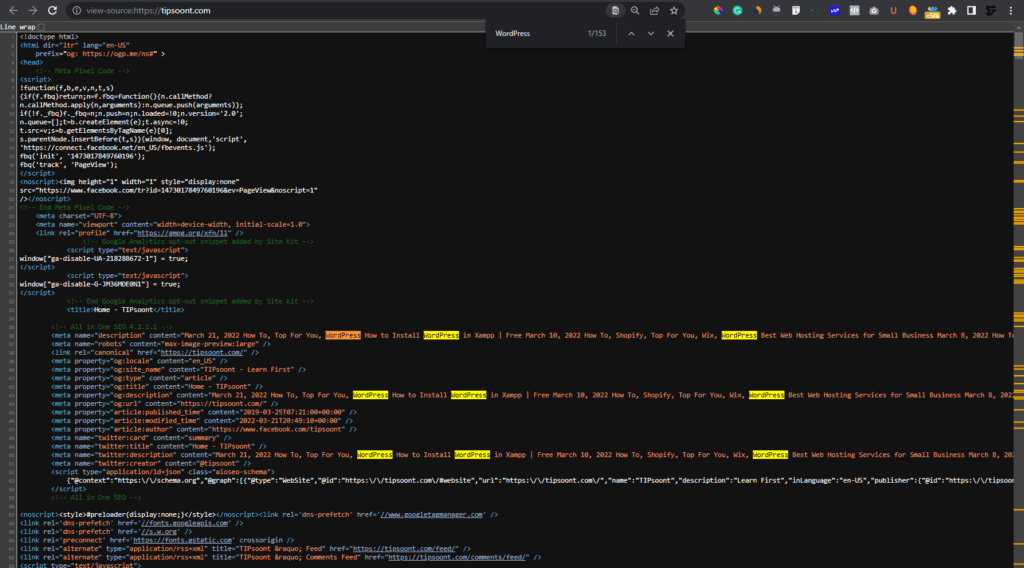 website is WordPress or Joomla KNOW WITH source code