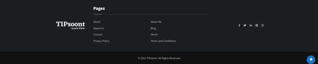 Customized Footer to make website look professional