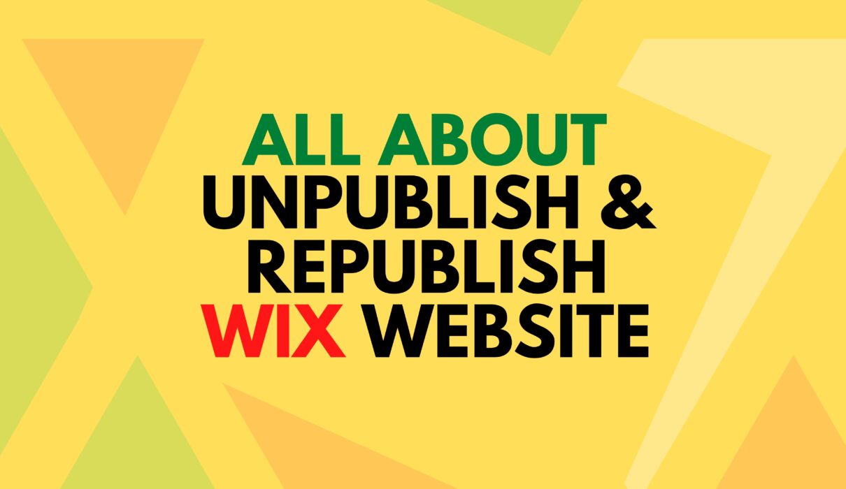 All About deleting and republishing the Wix Website