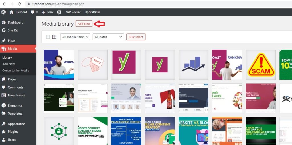 Media Library to upload PDF