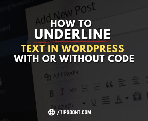 Underlined Text in WordPress - How to Do With or Without Coding