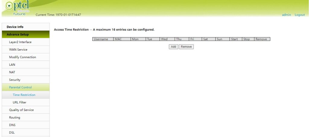 Parental Control to block site and Systems using PTCL Router