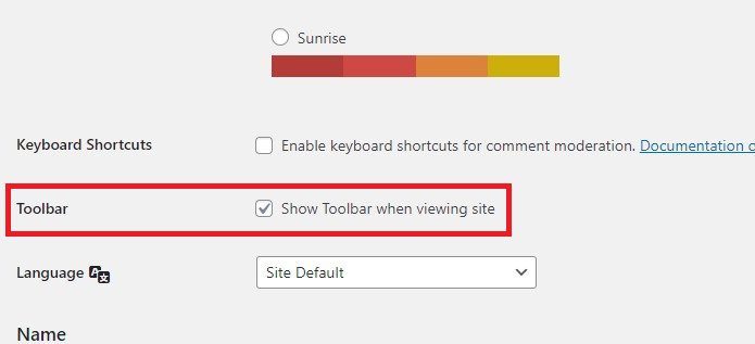 Check user profile settings: