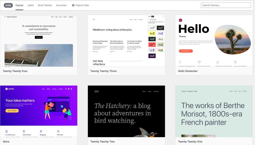 Install a Theme
