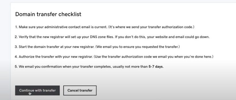 How To Transfer Domain a complete checklist