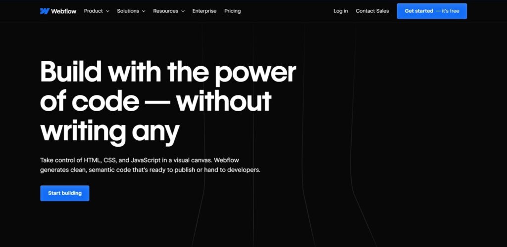 CHOOSE in Creating a Website WEBFLOW
