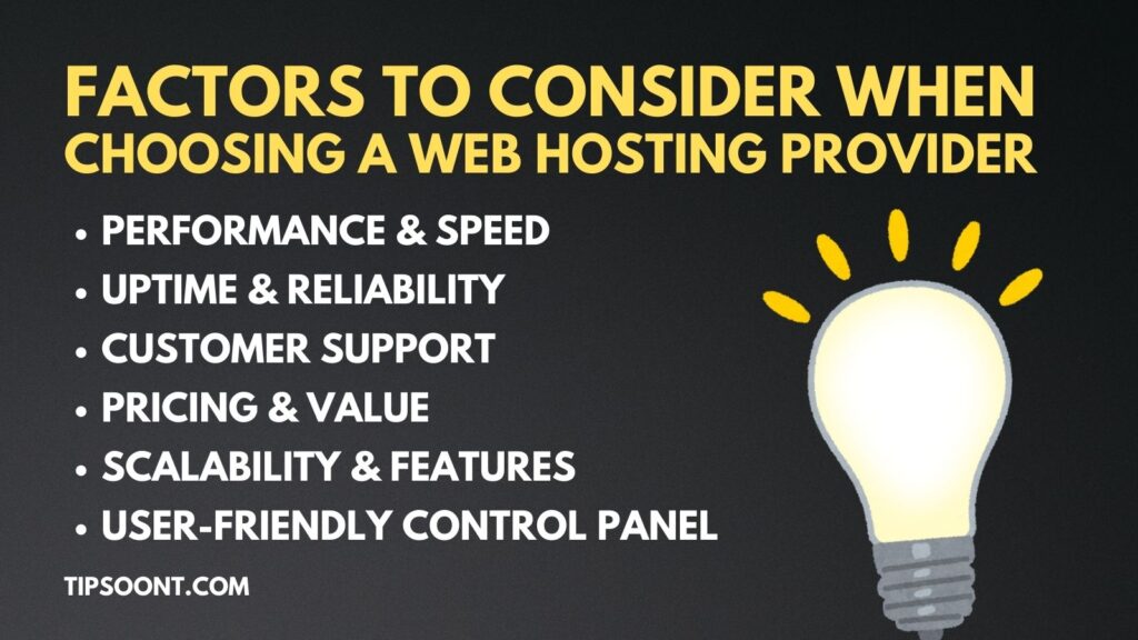 Factors to Consider When Choosing a Web Hosting Provider