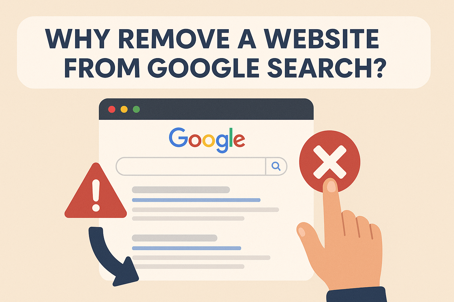 Removing website from Google results